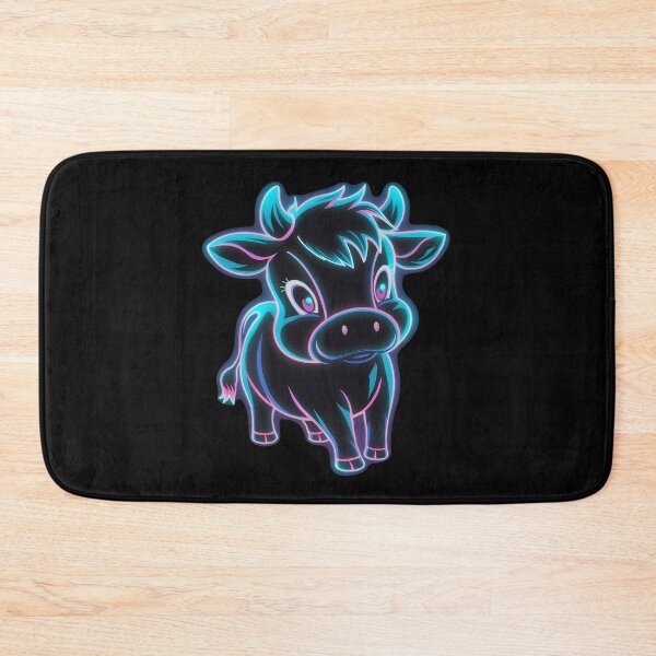 Aperçu de l'œuvre Jolie vache néon créée et vendue par TaevasDesign.