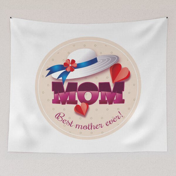 Item preview, Best MOM ever sticker, design illustration designed and sold by NatalkaP.