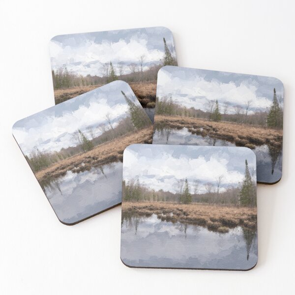 Item preview, Desolate Swamp in a Forest in Ontario Oil Painting designed and sold by jrtwynam.