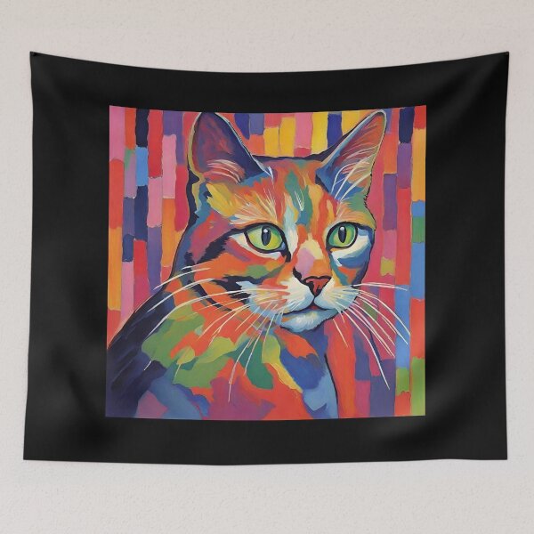 Item preview, fauvism style art cats 2024 pt2 designed and sold by cloudzer0000.