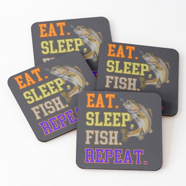 Item preview, eat sleep fish repeat t-shirt designed and sold by KreativKulture.