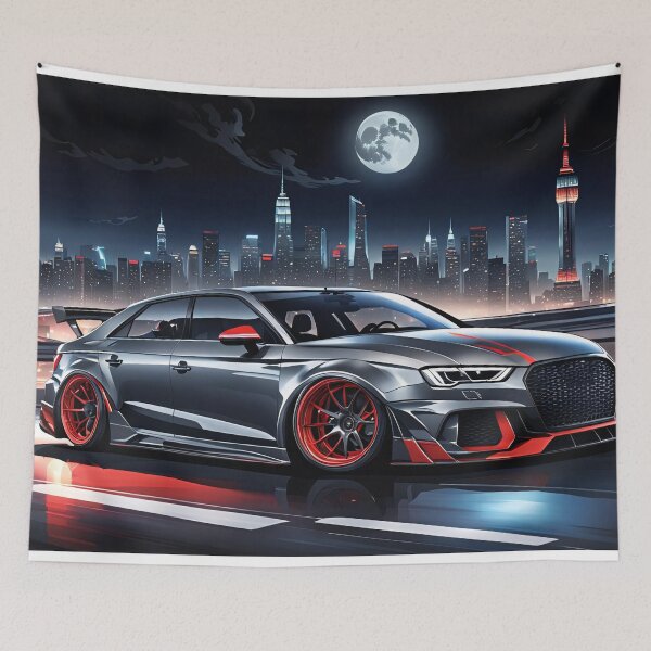 Item preview, Audi S3 on the highway with the city of Sillhouete in the background designed and sold by Salimgor Hangaround Music.