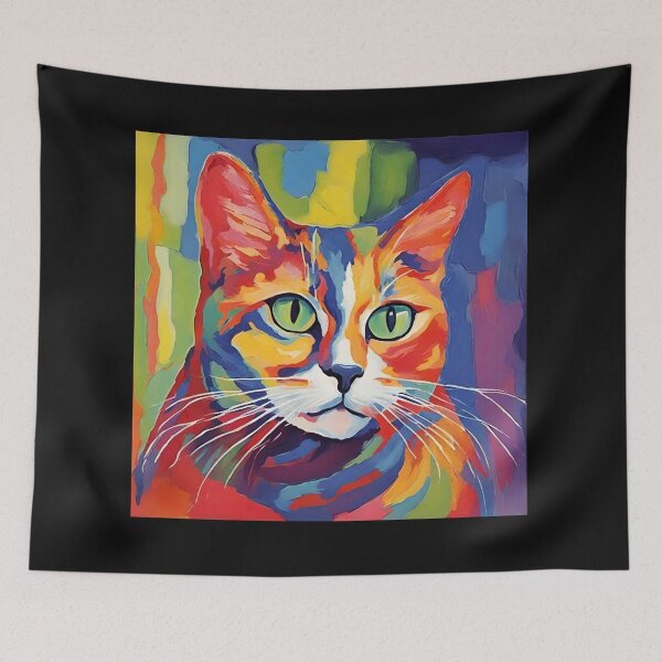 Item preview, fauvism style art cats 2024 pt3 designed and sold by cloudzer0000.