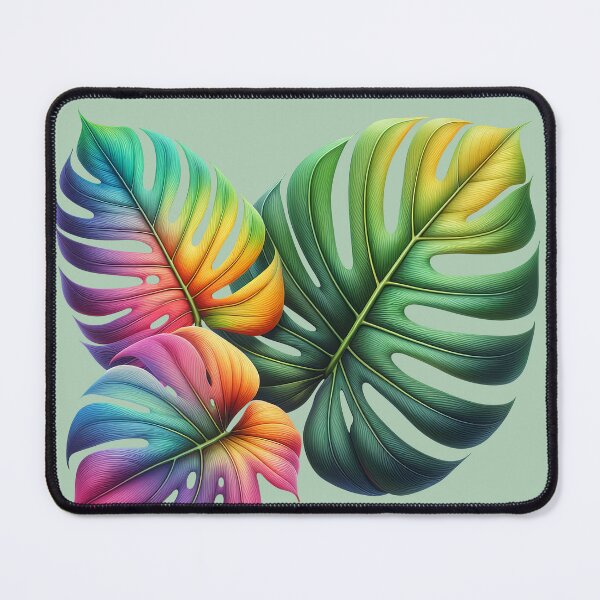 Item preview, Multicolored Graceful Monstera Leaves - Tropical Botanical Art Print designed and sold by lloreleya.