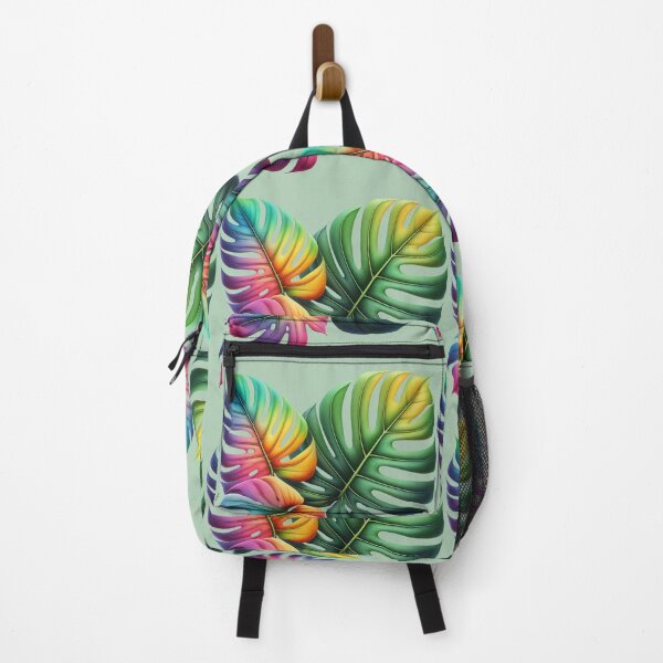 Item preview, Multicolored Graceful Monstera Leaves - Tropical Botanical Art Print designed and sold by lloreleya.