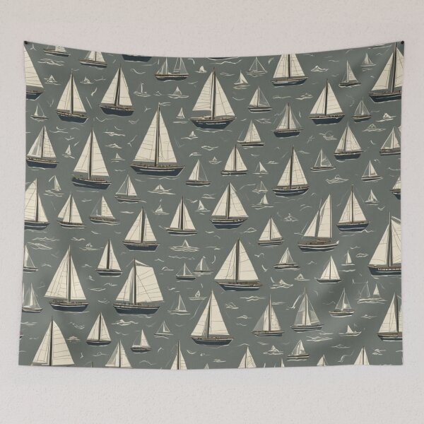 Item preview,  "Sailing Serenity" Sailboat Pattern designed and sold by Generic RedHead Designs.