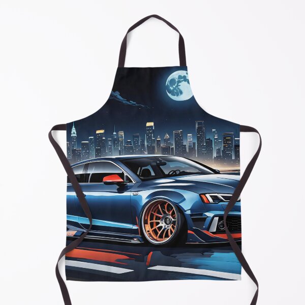 Item preview, Blue Audi S5 on the highway with city silhouette in the background designed and sold by Salimgor Hangaround Music.