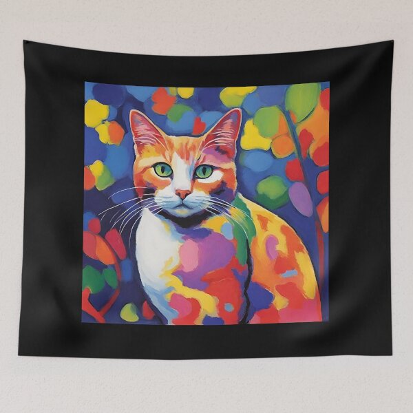 Item preview, fauvism style art cats 2024 pt4 designed and sold by cloudzer0000.