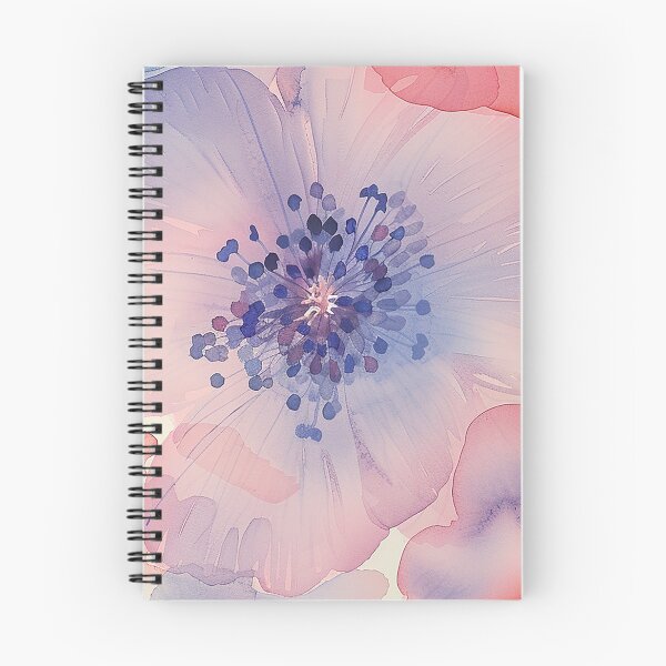 Item preview, Coral celestial y flores de acuarela moradas bastante delicadas designed and sold by NikkofTime.