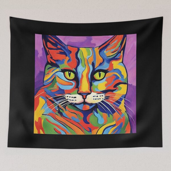 Item preview, fauvism style art cats 2024 pt5 designed and sold by cloudzer0000.