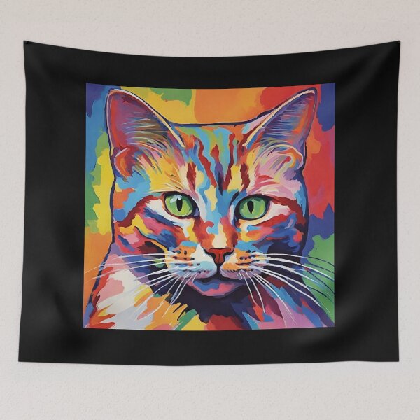 Item preview, fauvism style art cats 2024 pt7 designed and sold by cloudzer0000.