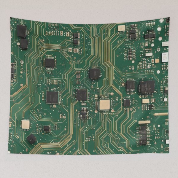 Item preview, "Tech Fusion" Circuit Board Pattern designed and sold by Generic RedHead Designs.