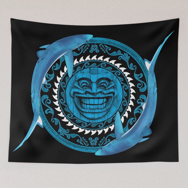 Item preview, Blue Shark Tiki Sun designed and sold by NicGrayGraphic.