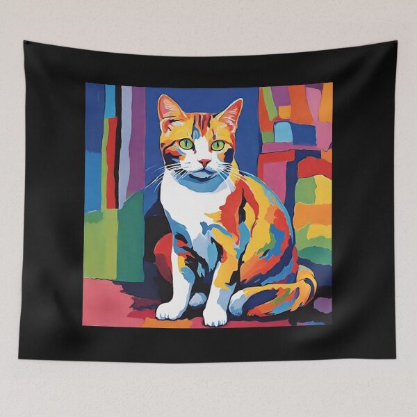 Item preview, fauvism style art cats 2024 pt10 designed and sold by cloudzer0000.