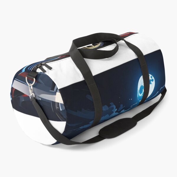 Item preview, Blue Red Nissan 350Z on the highway with city silhouette in the background designed and sold by Salimgor Hangaround Music.