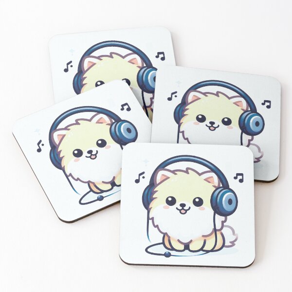 Item preview,       A dog listening to music with headphones designed and sold by SEOYOUNG ART SHOP.