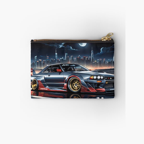 Item preview, Retro classic Nissan Skyline on the highway with city sillhouette in the background designed and sold by Salimgor Hangaround Music.