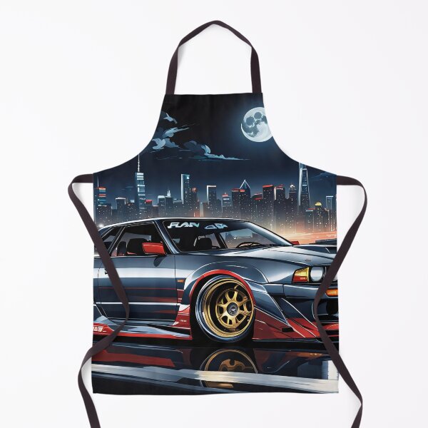 Item preview, Retro classic Nissan Skyline on the highway with city sillhouette in the background designed and sold by Salimgor Hangaround Music.