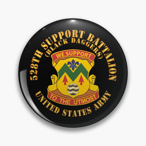Item preview, Army - 528th Support Battalion - DUI - Black Daggers X 300 designed and sold by Military Insignia Products.