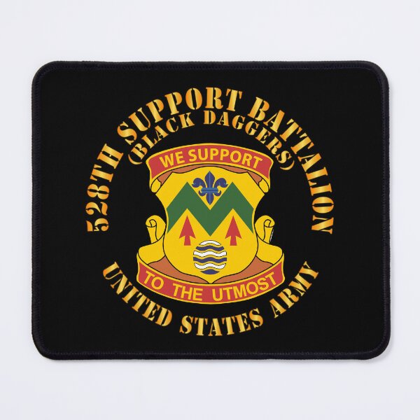 Item preview, Army - 528th Support Battalion - DUI - Black Daggers X 300 designed and sold by Military Insignia Products.