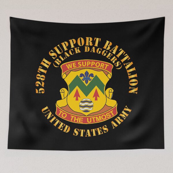 Item preview, Army - 528th Support Battalion - DUI - Black Daggers X 300 designed and sold by Military Insignia Products.