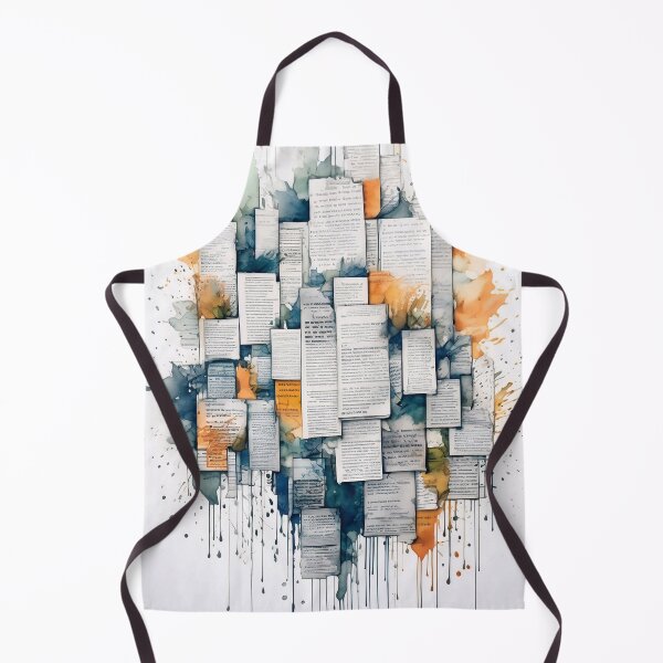 Item preview, Urban abstract collage with strokes of paint and newspapers designed and sold by evk-art.