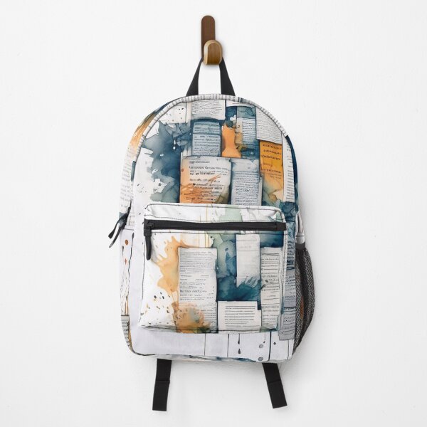 Item preview, Urban abstract collage with strokes of paint and newspapers designed and sold by evk-art.