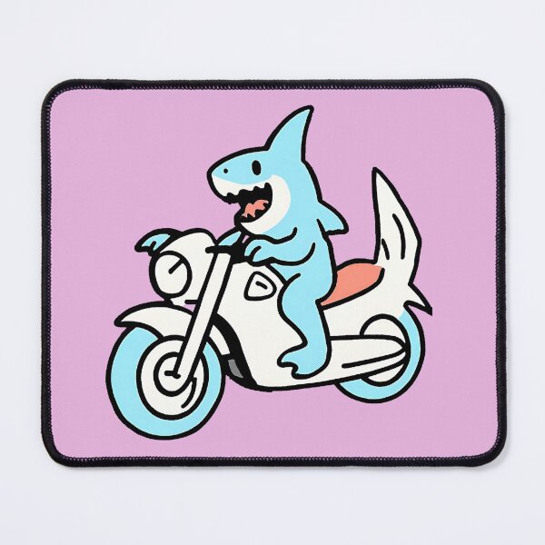 Item preview, Shark riding motorcycle designed and sold by Eolithic.