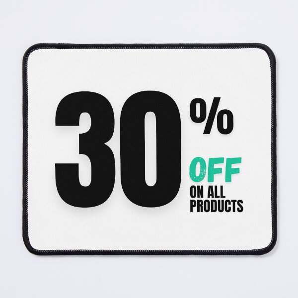 Item preview, 30 % off on all products, discount sticker designed and sold by thoratsdesign.
