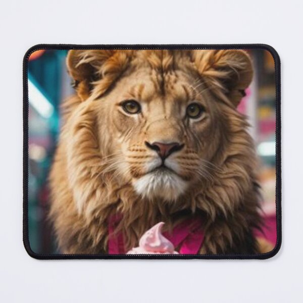 Item preview, Lion in ice cream parlor, ice cream shop, ICE designed and sold by Gina-rin.