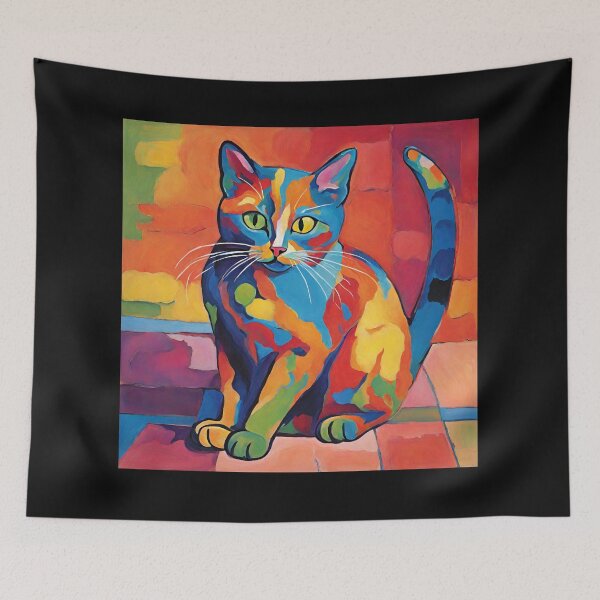 Item preview, fauvism style art cats 2024 pt12 designed and sold by cloudzer0000.