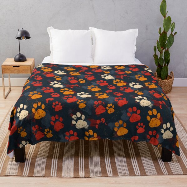 Item preview, Grunge Painted Paw Prints designed and sold by 89BLACK.