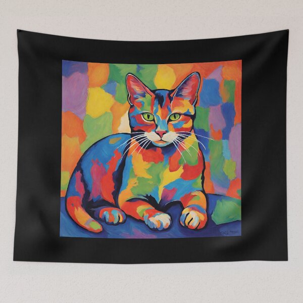 Item preview, Fauvism style art cats 2024 pt13 designed and sold by cloudzer0000.