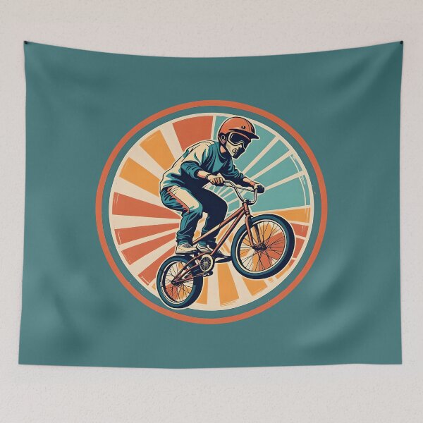 Item preview, BMX Rider in a vintage graphic style designed and sold by Ameiva-Apparel.