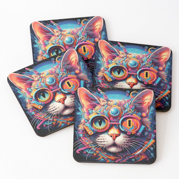 Item preview, Graphic steampunk cat designed and sold by KreaKat.