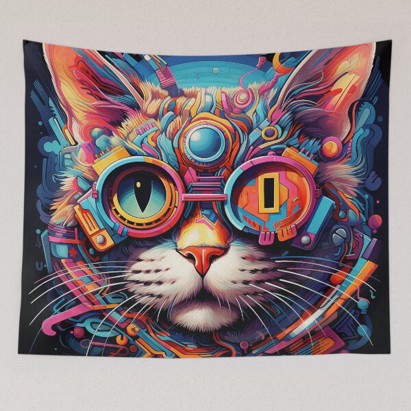 Item preview, Graphic steampunk cat designed and sold by KreaKat.