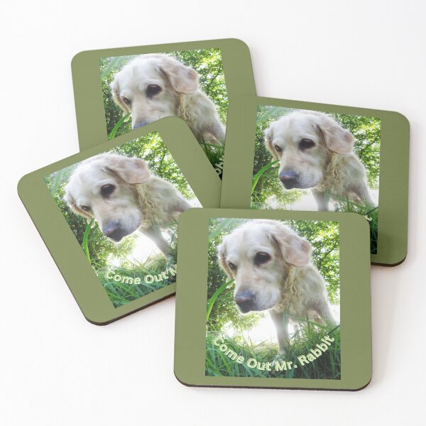 Item preview,  Come Out Mr. Rabbit. Dog at Rabbit hole designed and sold by Bagsyrose.