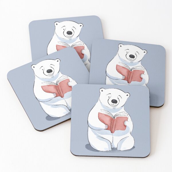 Item preview, Polar Bear Reading Book designed and sold by FarmOfCuties.
