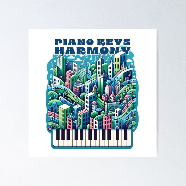 Item preview, Camiseta Urban Melody Piano - Uniendo música y metrópolis en armonía designed and sold by CreativeAttack.