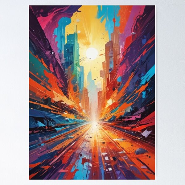 Item preview, Beautiful Abstract Scenery painting artwork print design  designed and sold by Anshu3813.