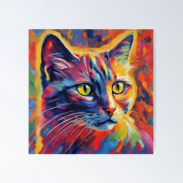 Item preview, Fauvism style art cats 2024 pt14 designed and sold by cloudzer0000.