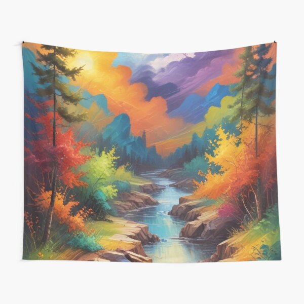 Item preview, Beautiful Abstract Scenery painting artwork print design  designed and sold by Anshu3813.