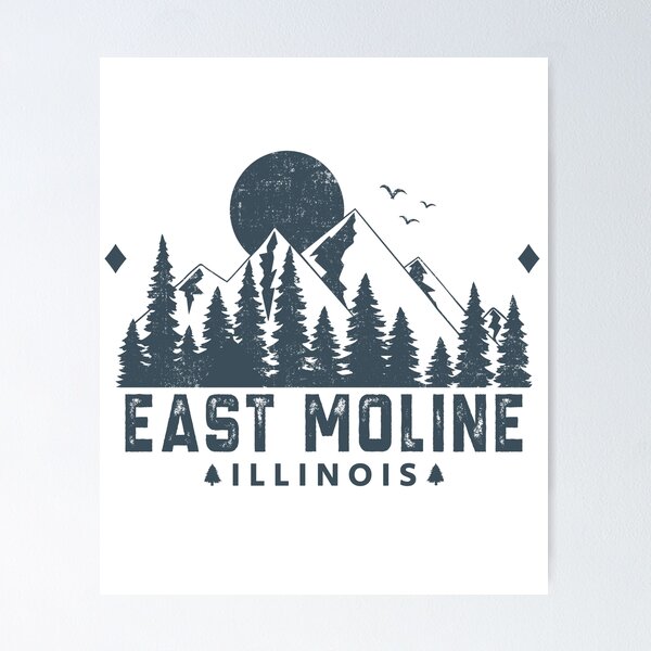 Item preview, East Moline Illinois Mountain Souvenir designed and sold by Wild-Outside.