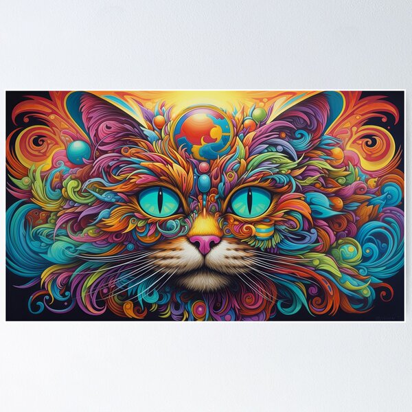 Item preview, Graphic cat wallpaper designed and sold by KreaKat.