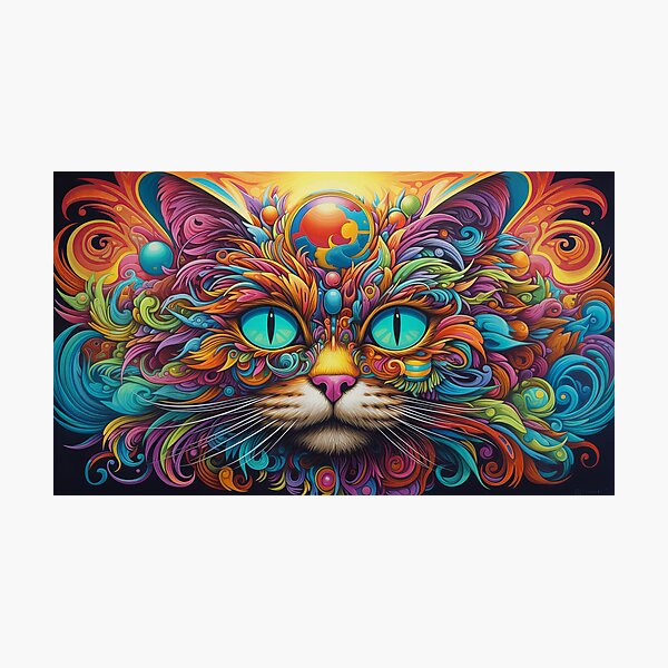 Item preview, Graphic cat wallpaper designed and sold by KreaKat.