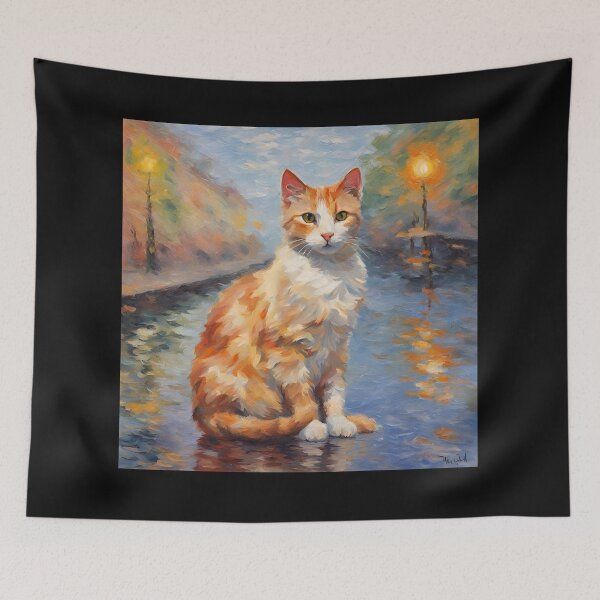 Item preview, impressionism style art cats 2024  designed and sold by cloudzer0000.