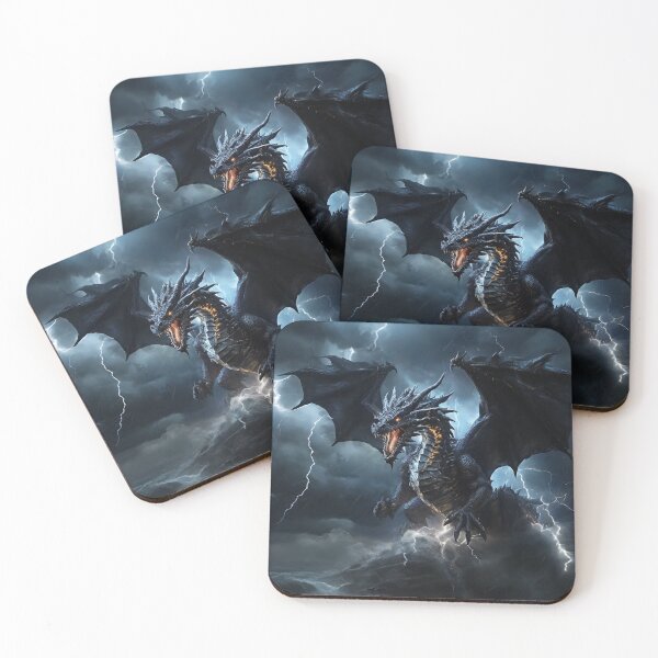 Item preview, Thunderous Majesty: Storm Dragon Soaring Through the Skies designed and sold by MysticFable.