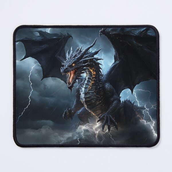 Item preview, Thunderous Majesty: Storm Dragon Soaring Through the Skies designed and sold by MysticFable.