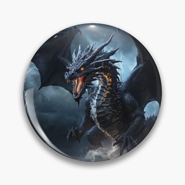 Item preview, Thunderous Majesty: Storm Dragon Soaring Through the Skies designed and sold by MysticFable.