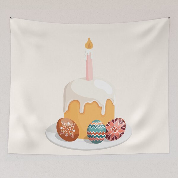 Item preview, Festive Easter bread with painted eggs designed and sold by Familyshmot.